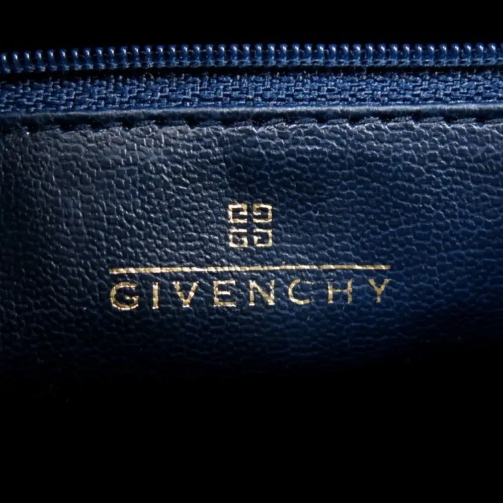 Givenchy [Authentic] NEW Marine Blue Leather 4G Structured Square Shoulder Bag - Picture 10 of 13